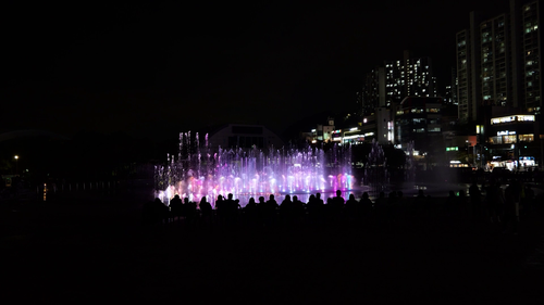 다대포 음악분수 전경