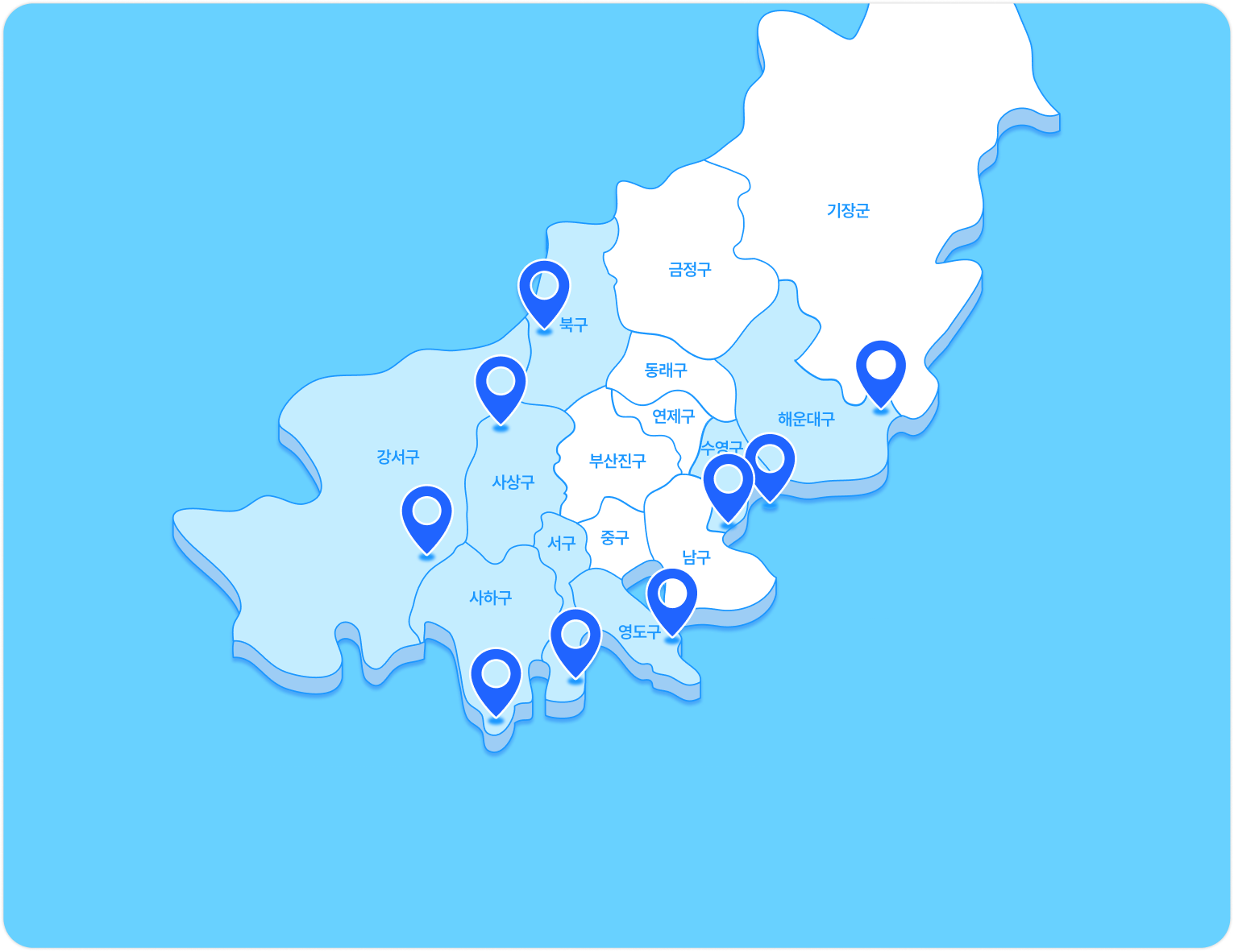 부산 지역 SPOT 지도