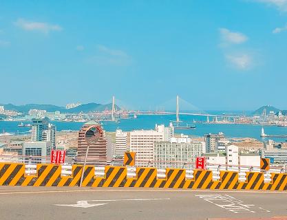 山腹道路で出会う釜山の素敵な風景