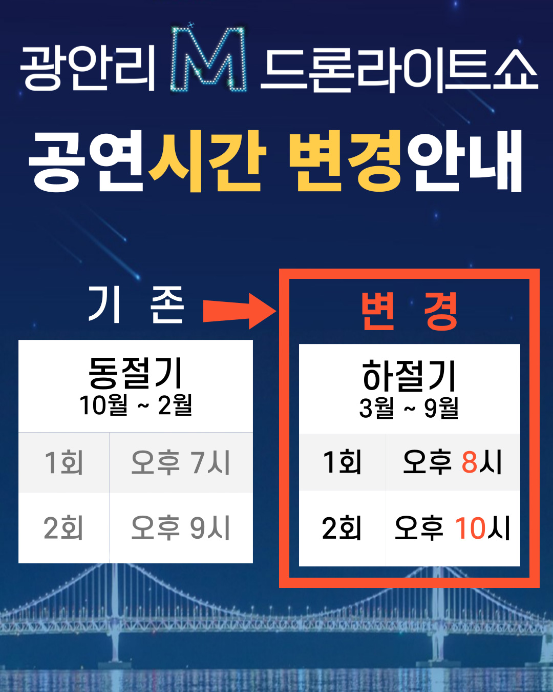 광안리 M 드론라이트쇼 3월 프로그램 안내