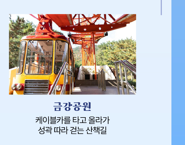 금강공원/케이블카를 타고 올라가 성광 따라 걷는 산책길