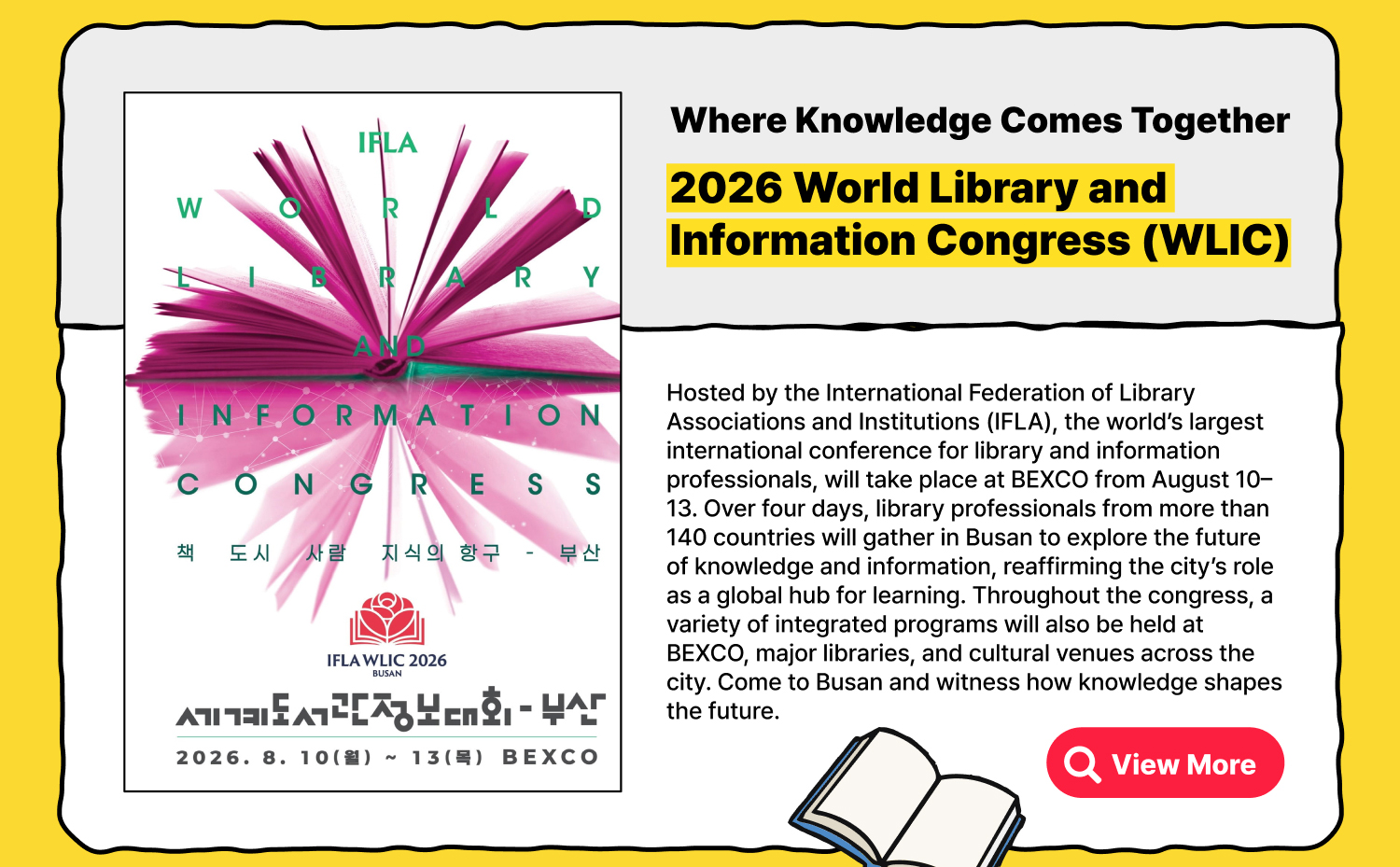 Where Knowledge Comes Together 2026 World Library and Information Congress (WLIC) (view More)